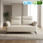 YOSAN 2 Seater Pet Friendly Push Back Sofa-Beige