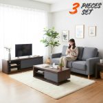 [Package] ZOLA 3 in 1 Living Room Set-Grey