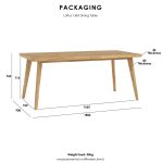 LOFUS 180cm Herringbone Pattern Dining Table-Natural Oak - Image 6