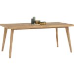 LOFUS 180cm Herringbone Pattern Dining Table-Natural Oak - Image 2