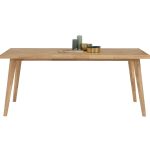 LOFUS 180cm Herringbone Pattern Dining Table-Natural Oak - Image 3