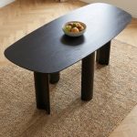 WOODY 180cm Oval Shaped Dining Table-Black