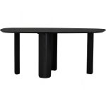 WOODY 180cm Oval Shaped Dining Table-Black - Image 8