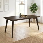 LOFUS 180cm Herringbone Pattern Dining Table-Smoke Oak - Image 2