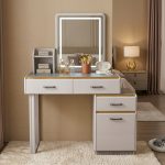 1620 LED Mirror Extendable Dressing table-Grey