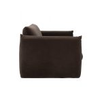 HOGEN 3 Seater Velvet Fabric Sofa-Brown - Image 5