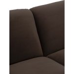 HOGEN 3 Seater Velvet Fabric Sofa-Brown - Image 8