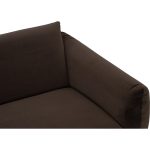 HOGEN 3 Seater Velvet Fabric Sofa-Brown - Image 7