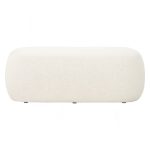 LEXI 100cm Rubby Fabric Pouf Bench-Cream White - Image 10