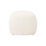 LEXI 100cm Rubby Fabric Pouf Bench-Cream White - Image 9