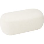 LEXI 100cm Rubby Fabric Pouf Bench-Cream White - Image 8