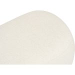 LEXI 100cm Rubby Fabric Pouf Bench-Cream White - Image 6