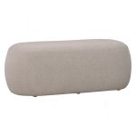 LEXI 100cm Rubby Fabric Pouf Bench-Stone - Image 9