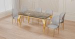 SHAUNEE Artificial Marble 6 Seater Dining Set - Image 2