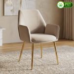 MORWEN Pet Friendly Fabric Dining Chair-Beige