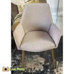 MORWEN Pet Friendly Fabric Dining Chair-Beige - Image 4