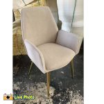 MORWEN Pet Friendly Fabric Dining Chair-Beige - Image 5