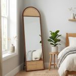 ALCOTT Rattan Standing Mirror