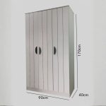 ALOHA 3 Door Wardrobe-White - Image 7