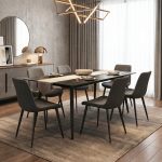 ANISA 6 Seater Sintered Stone Dining Set-Matt Black - Image 2