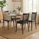 ASHTON 4 Seater Dining Set-Black
