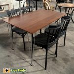 ASHTON 4 Seater Dining Set-Black - Image 3