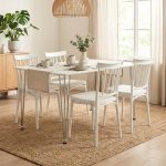 ASHTON 4 Seater Dining Set-White