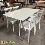 ASHTON 4 Seater Dining Set-White - Image 2