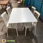 ASHTON 4 Seater Dining Set-White - Image 6