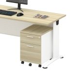 BERTIE Full Melamine Pedestal With Key Lock-Boras Ash - Image 3