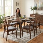 BONNIE 6 Seater Dining Set-Cocoa - Image 2