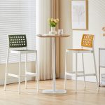 CHERISH 30 Inches Stackable Plastic Bar Chair-4 Colors - Image 7