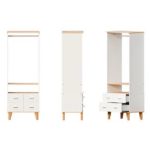 DARLA 4 Drawers Open Wardrobe-White - Image 3
