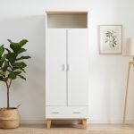 DARLA 2 Door 2 Drawers Wardrobe-White - Image 6