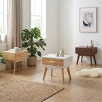 DRESDEN Solid Wood Bedside Table-3 Colors - Image 2