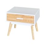 DRESDEN Solid Wood Bedside Table-3 Colors - Image 3