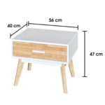 DRESDEN Solid Wood Bedside Table-3 Colors - Image 6