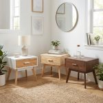 DRESDEN Solid Wood Bedside Table-3 Colors