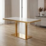 EASTON 120x70cm Melamine Top Cafe Table-2 Colors - Image 5