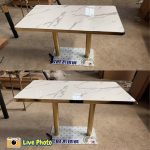 EASTON 120x70cm Melamine Top Cafe Table-2 Colors - Image 3