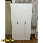 ENDORA 3 Door Wardrobe-White - Image 6