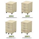 EXELBY Full Melamine Pedestal With Key Lock-Maple - Image 4