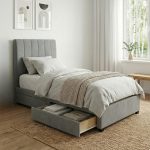 FALLON Single Size Drawer Storage Bed-Grey - Image 2