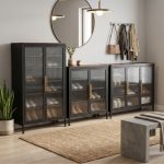 HARLOW Metal Shoe Cabinet With Privacy Door