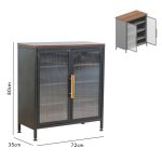 HARLOW Metal Shoe Cabinet With Privacy Door - Image 4