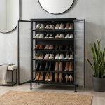 HARLOW Metal Shoe Cabinet With Privacy Door - Image 2