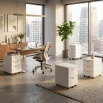 HELLY Full Melamine Pedestal With Key Lock-White - Image 3