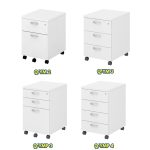 HELLY Full Melamine Pedestal With Key Lock-White - Image 5