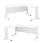 HELLY 150-180cm L Shaped Melamine Executive Table - Image 4