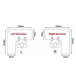 HELLY 150-180cm L Shaped Melamine Executive Table - Image 3